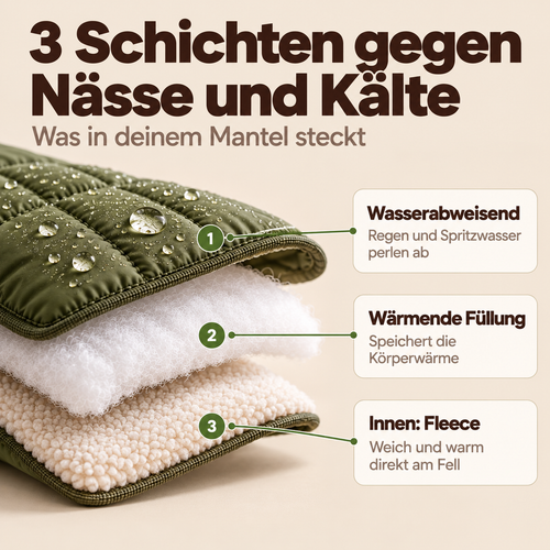 Allwetter - Hundemantel mit integriertem Geschirr