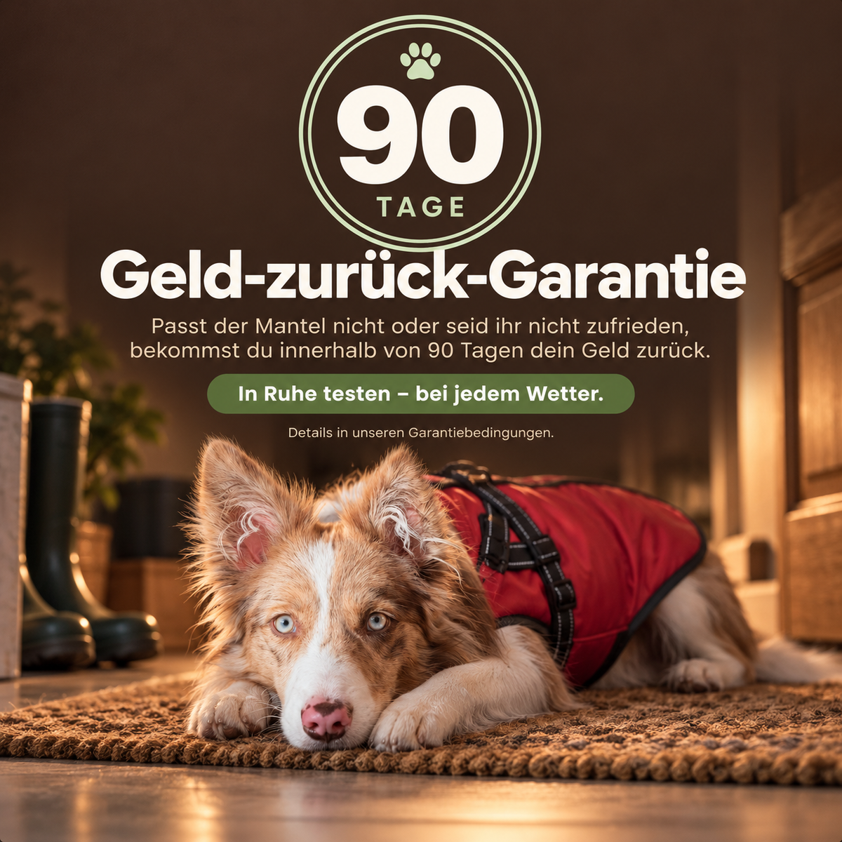 Allwetter - Hundemantel mit integriertem Geschirr