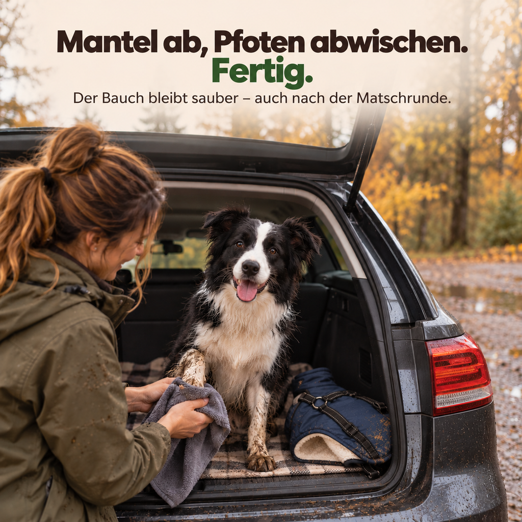 Allwetter - Hundemantel mit integriertem Geschirr